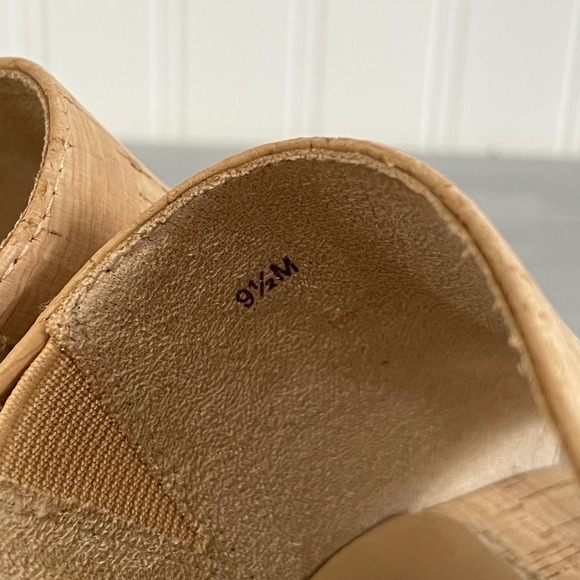 Vaneli Moyra Cork Platform Heels Chunky Heel Slide Sandals Shoes 9.5M Y2K - Picture 6 of 11